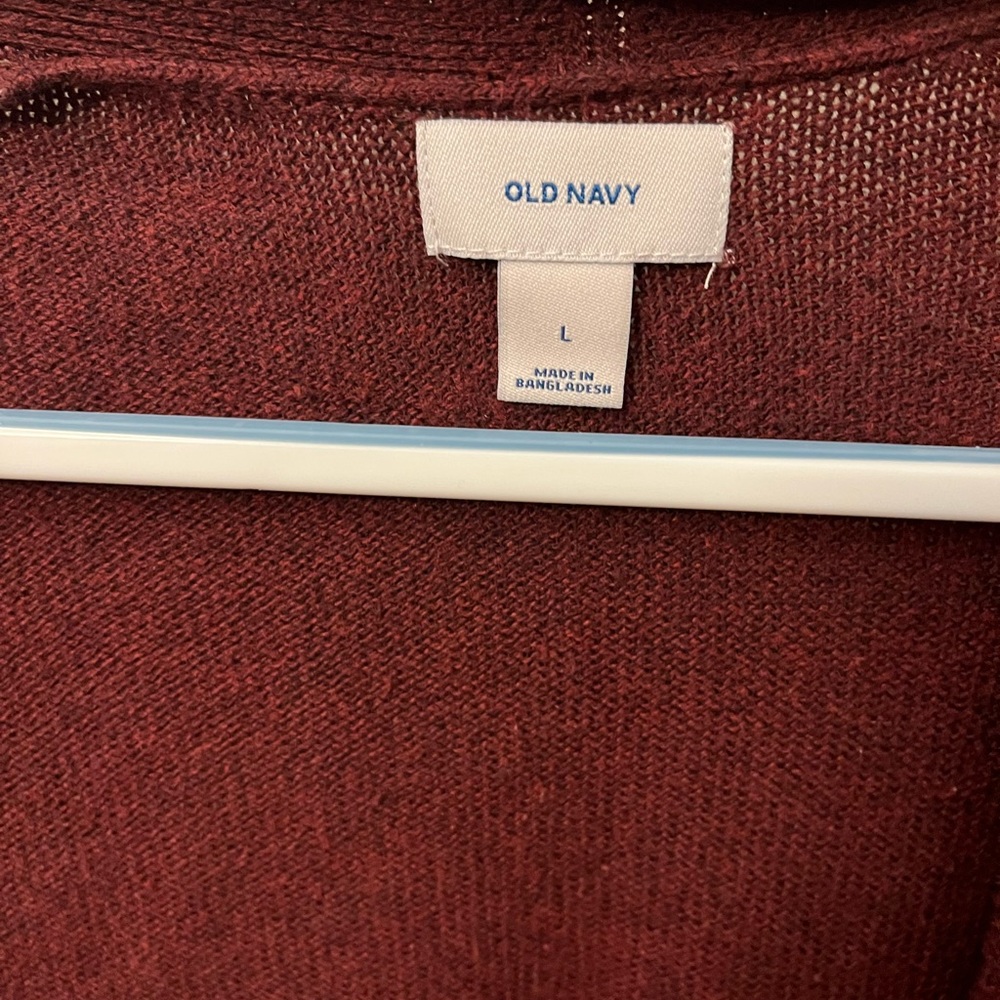 Old Navy Maroon Cardigan - Picture 2 of 6